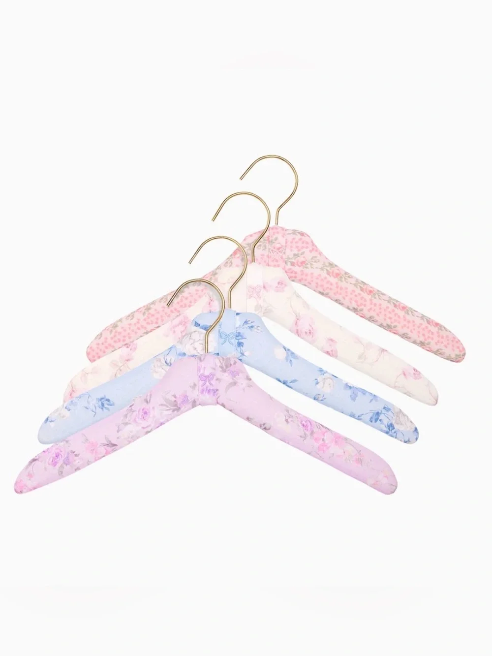 🎀 LoveShackFancy 🎀 Heirloom Print Fabric Hangers - Set Of 4